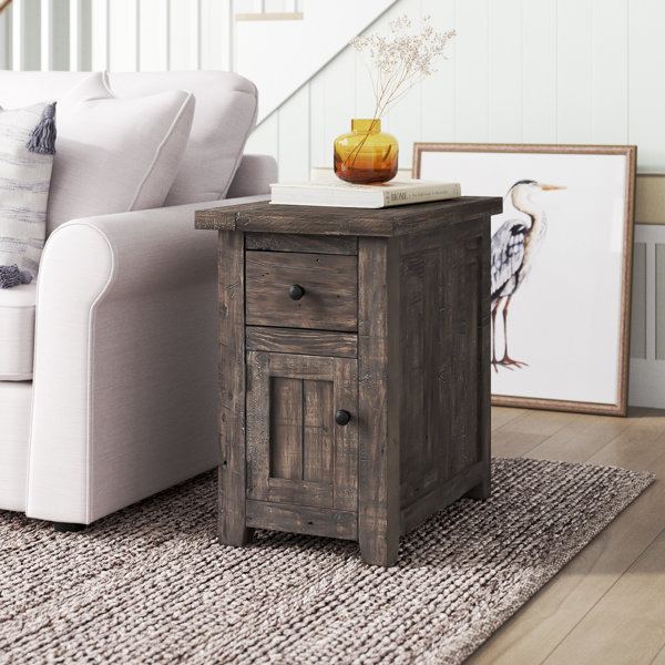 Sand & Stable Westhoff 25'' Tall Solid Wood End Table with Storage